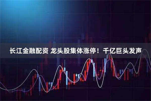 长江金融配资 龙头股集体涨停！千亿巨头发声